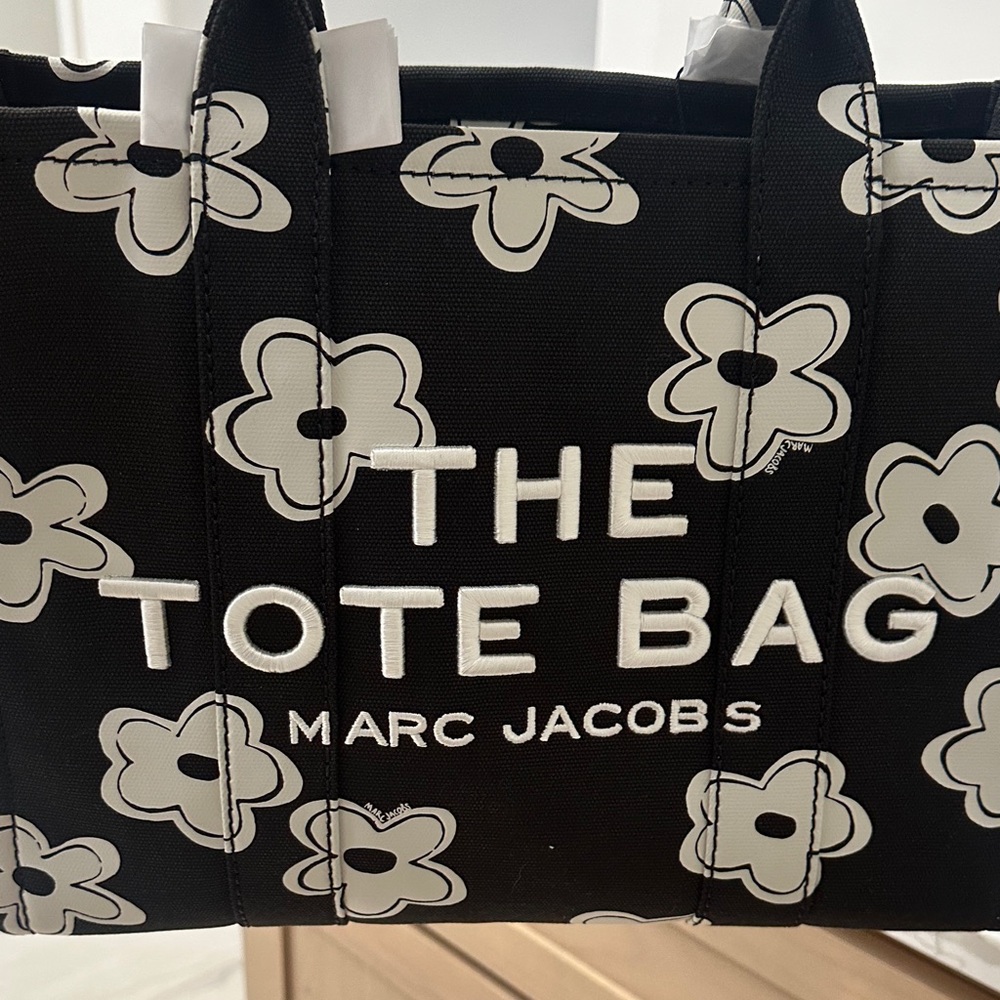Marc Jacobs Black and White Floral Tote